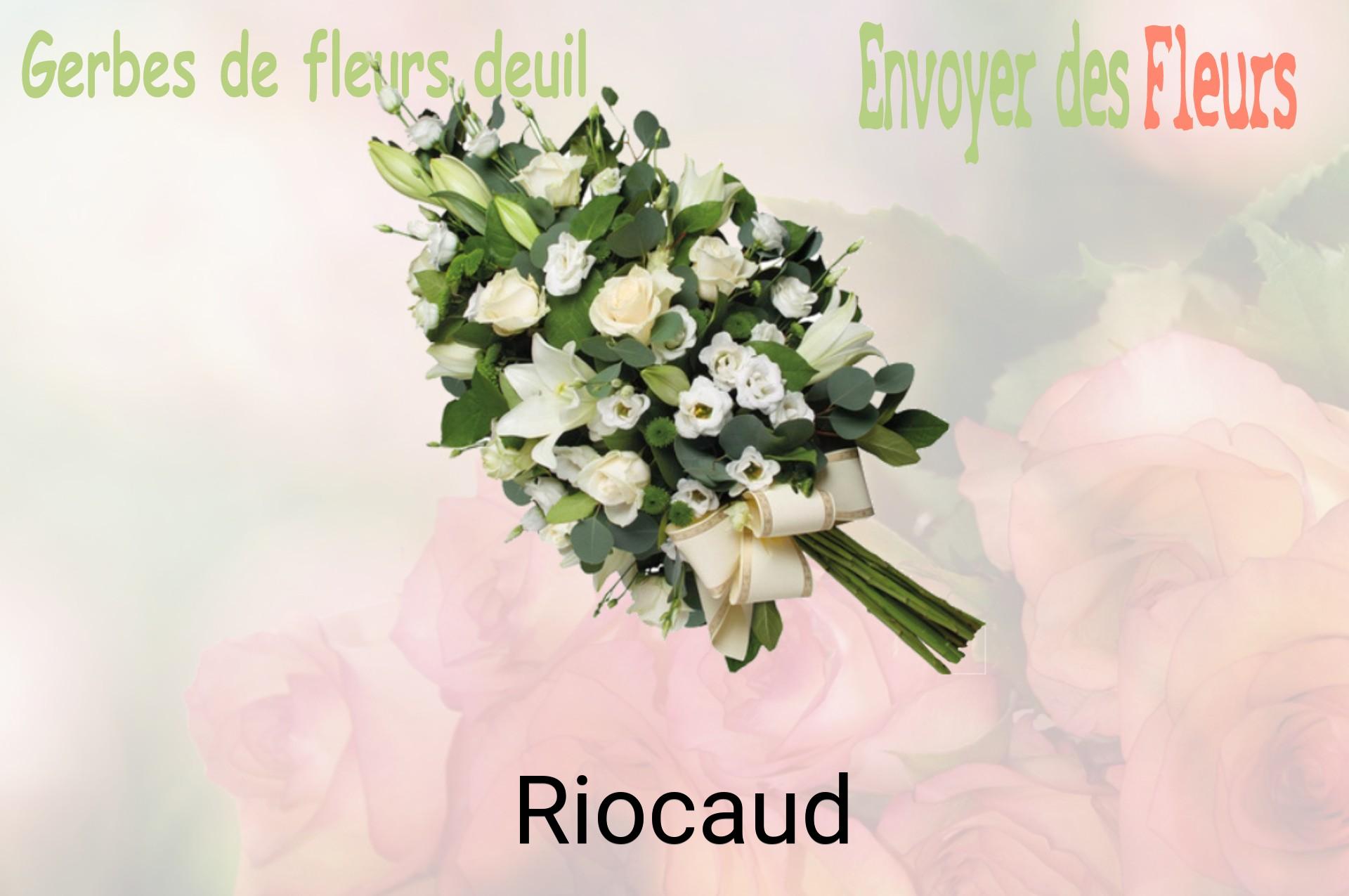 Gerbe de fleurs de deuil livrée à Riocaud